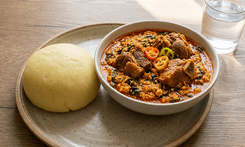 Eba & Egusi Soup